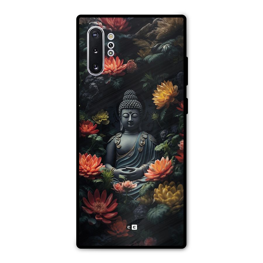 Buddha With Flower Metal Back Case for Galaxy Note 10 Plus