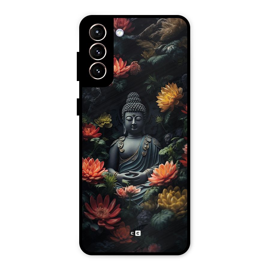 Buddha With Flower Metal Back Case for Galaxy S21 Plus