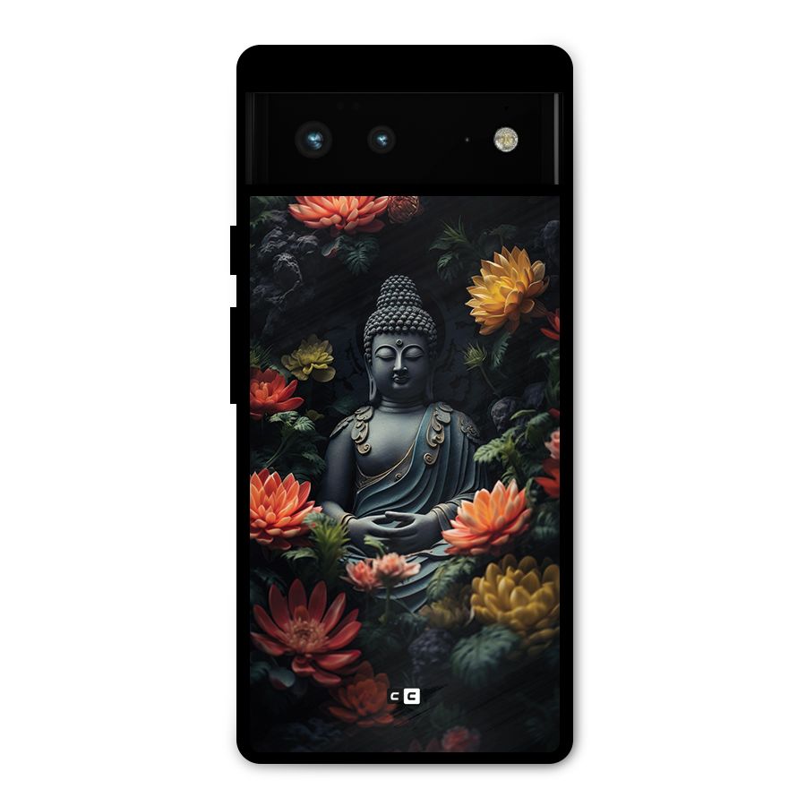Buddha With Flower Metal Back Case for Google Pixel 6