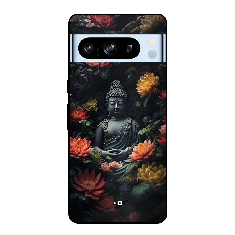 Buddha With Flower Metal Back Case for Google Pixel 8 Pro