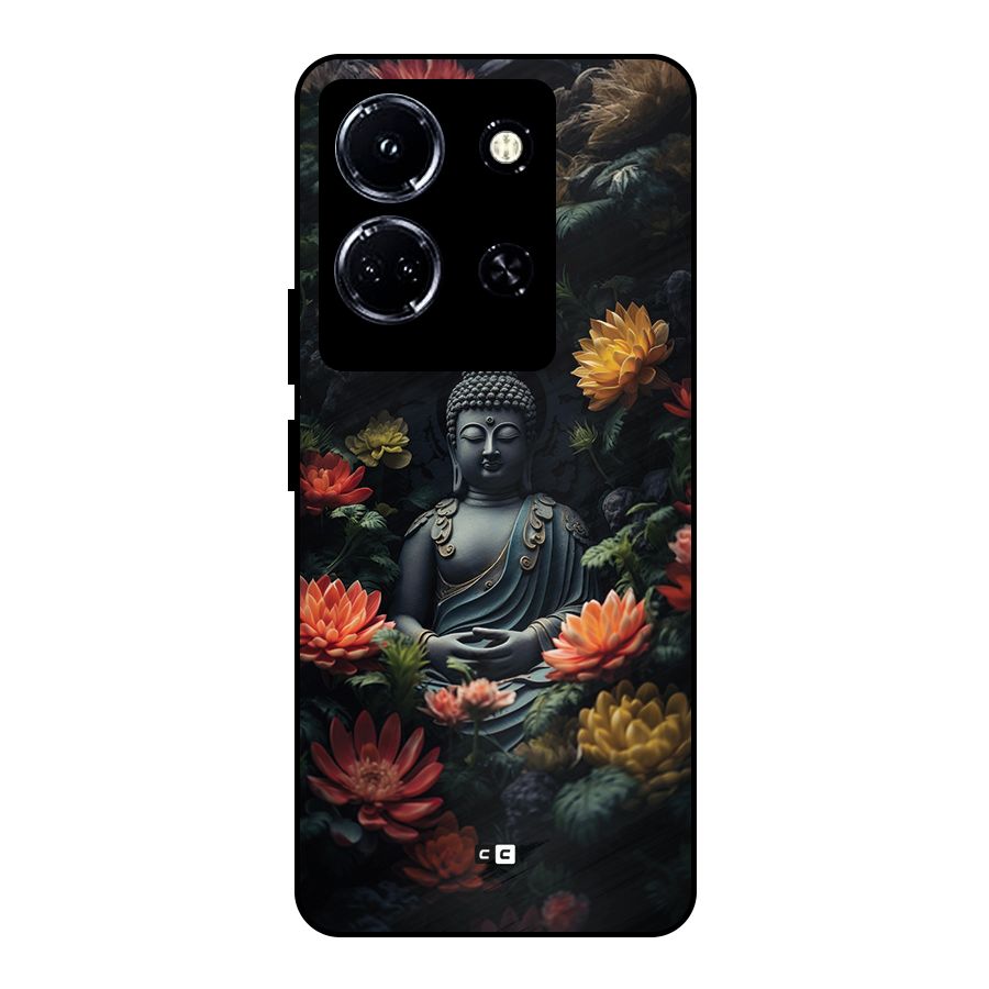 Buddha With Flower Metal Back Case for Infinix Note 30 5G