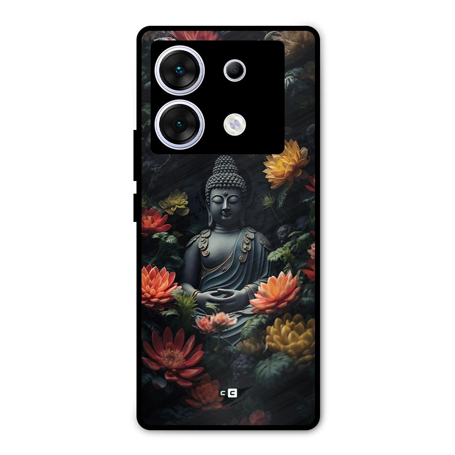 Buddha With Flower Metal Back Case for Infinix Zero 30 5G