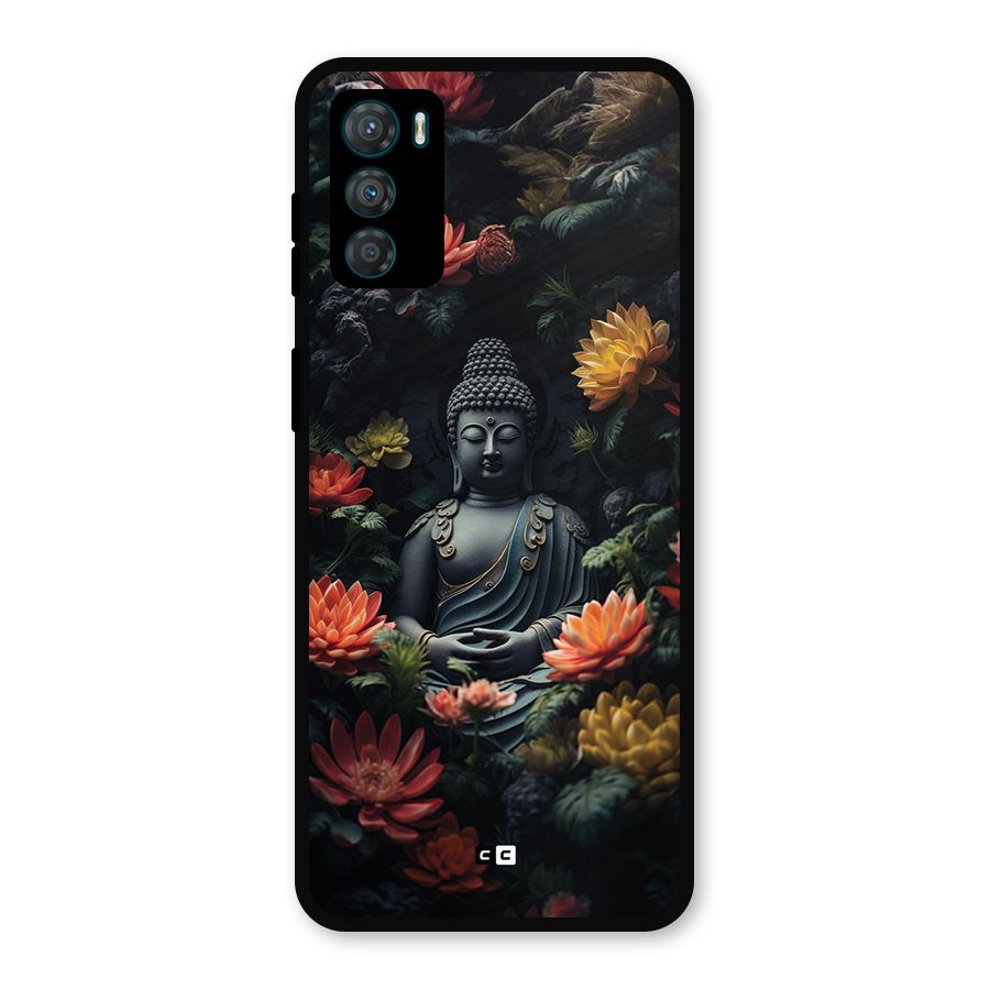 Buddha With Flower Metal Back Case for Moto G42