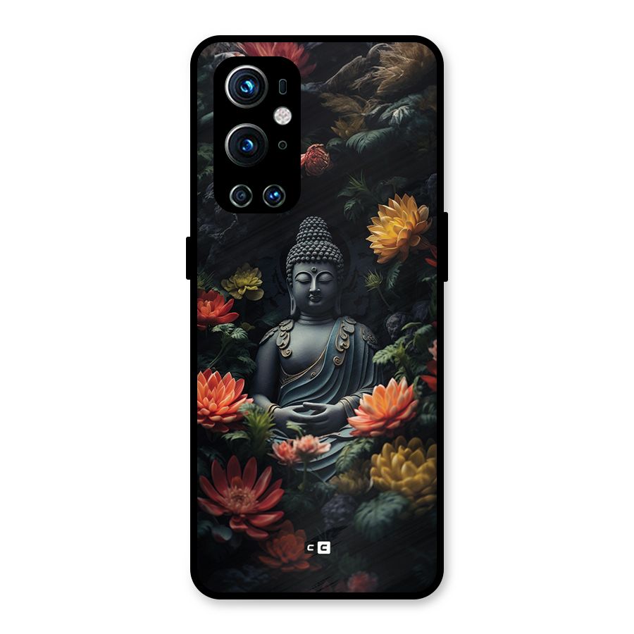 Buddha With Flower Metal Back Case for OnePlus 9 Pro