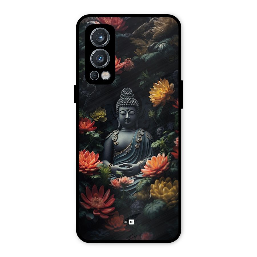 Buddha With Flower Metal Back Case for OnePlus Nord 2 5G