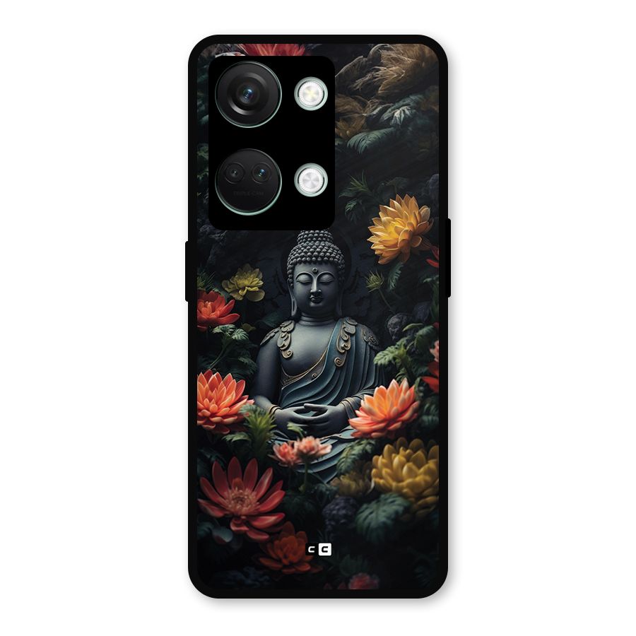 Buddha With Flower Metal Back Case for OnePlus Nord 3