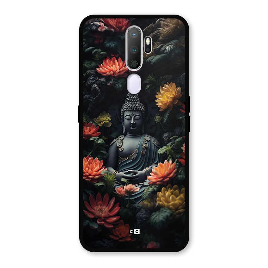 Buddha With Flower Metal Back Case for Oppo A5 (2020)