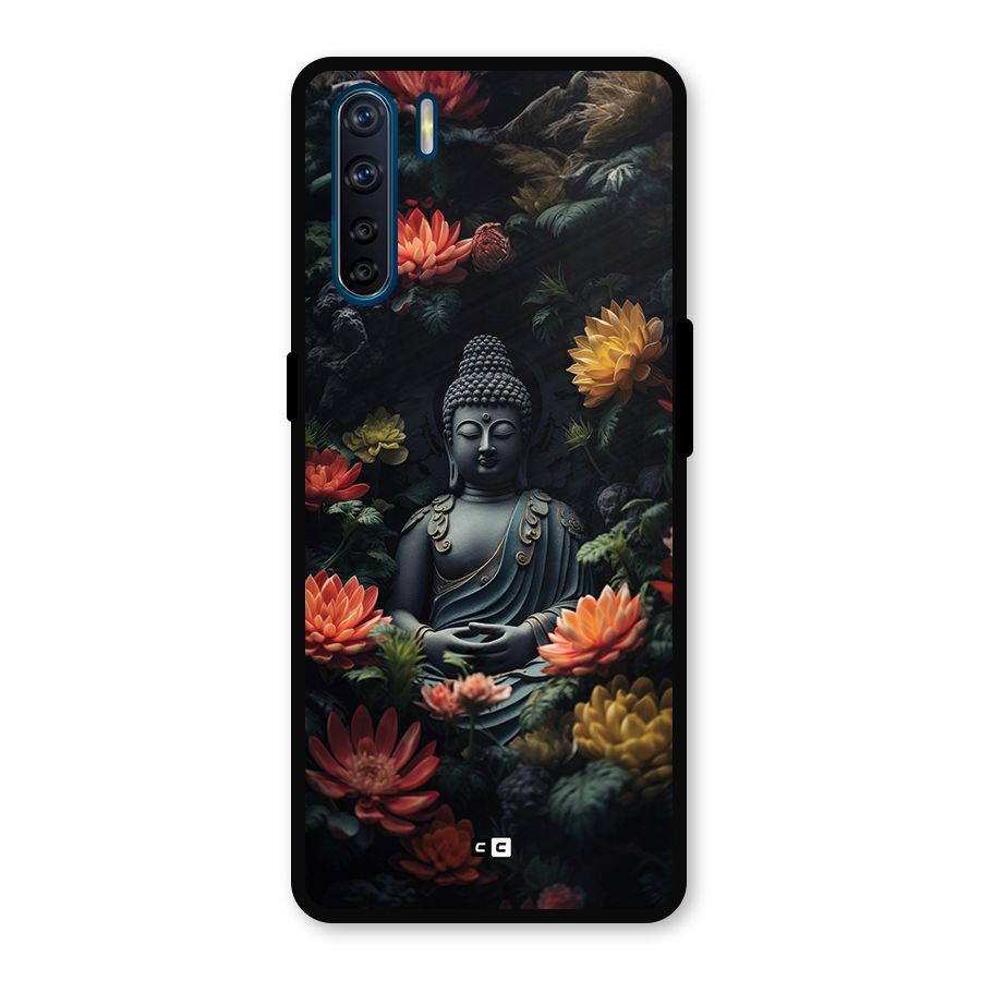 Buddha With Flower Metal Back Case for Oppo F15