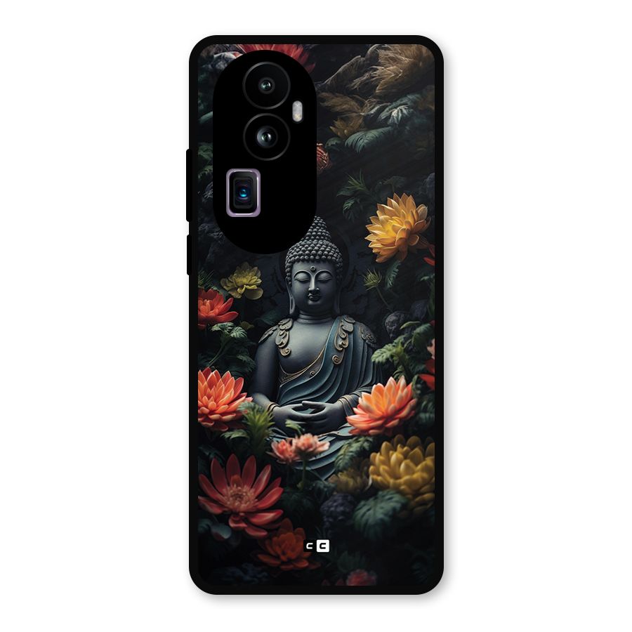 Buddha With Flower Metal Back Case for Oppo Reno10 Pro Plus
