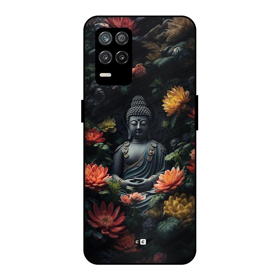 Buddha With Flower Metal Back Case for Realme 8 5G