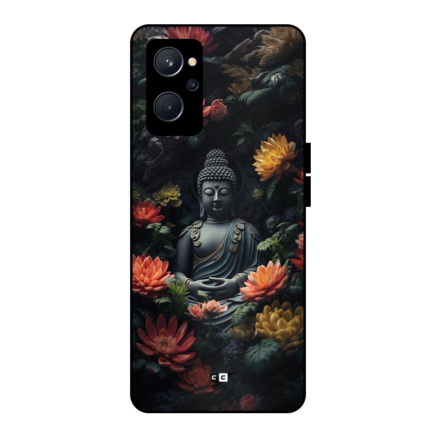 Buddha With Flower Metal Back Case for Realme 9i 5G