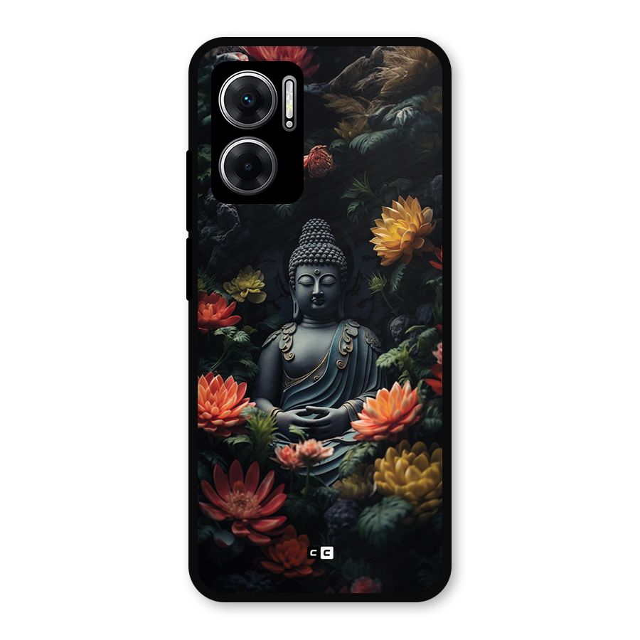 Buddha With Flower Metal Back Case for Redmi 11 Prime 5G