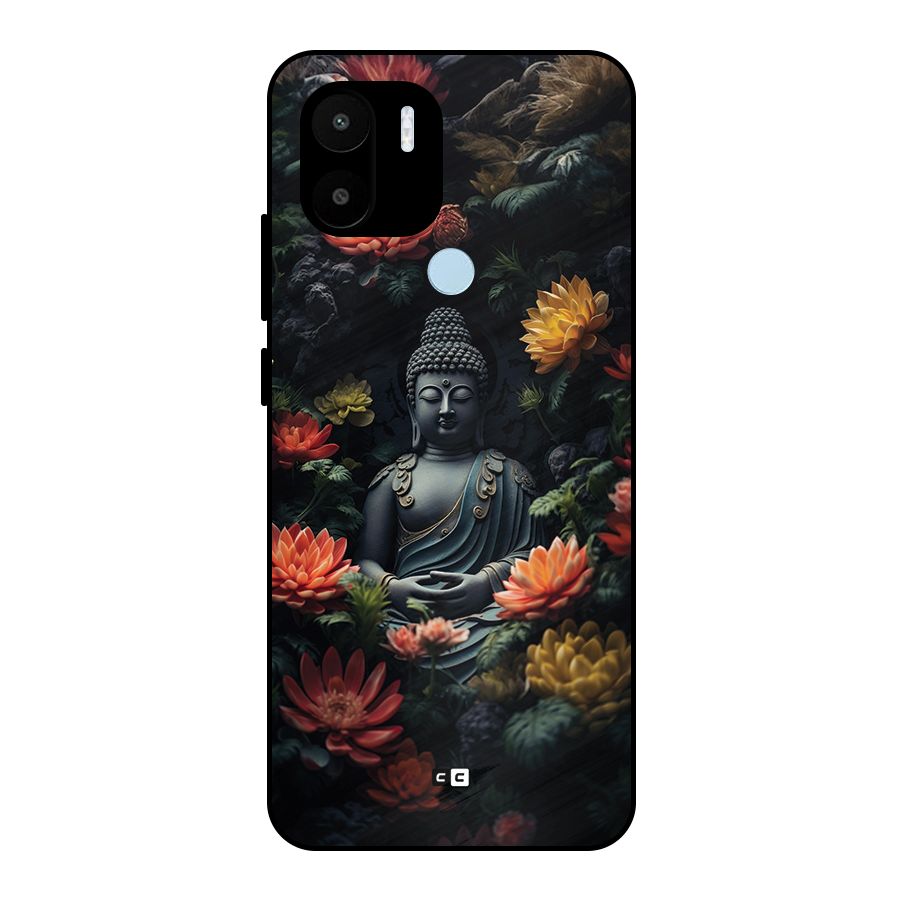 Buddha With Flower Metal Back Case for Redmi A2 Plus