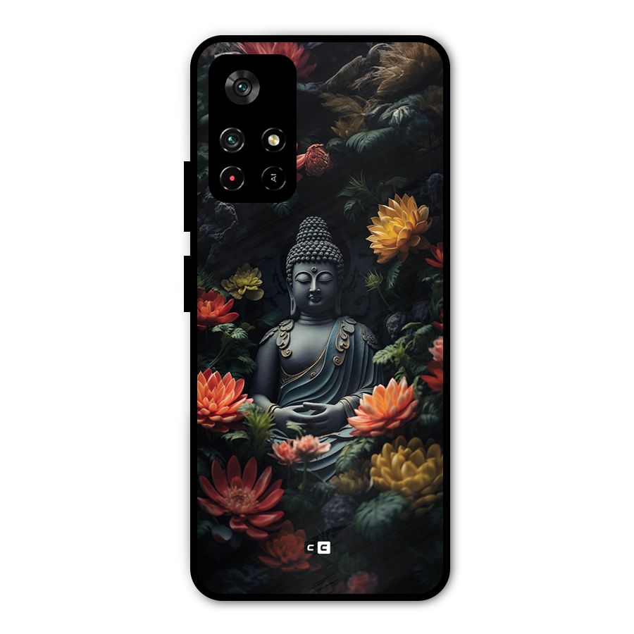 Buddha With Flower Metal Back Case for Redmi Note 11T 5G