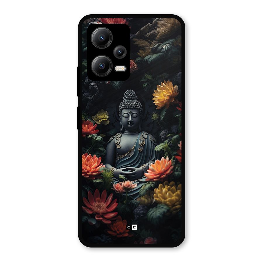 Buddha With Flower Metal Back Case for Redmi Note 12 5G