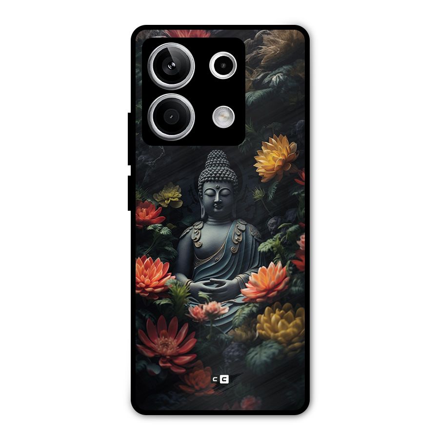 Buddha With Flower Metal Back Case for Redmi Note 13 5G