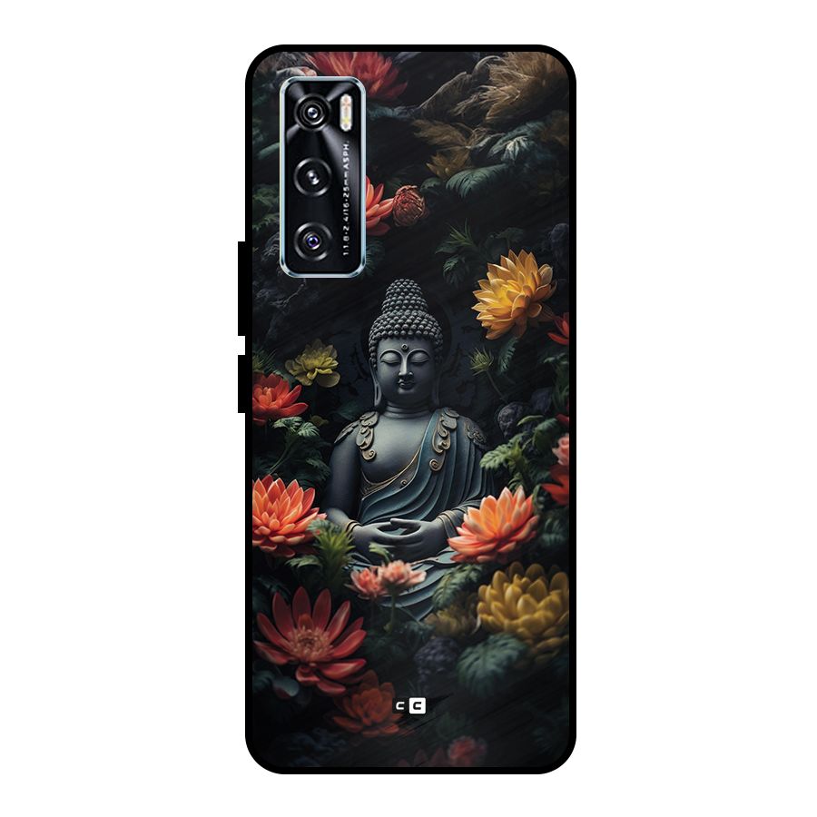 Buddha With Flower Metal Back Case for Vivo V20 SE