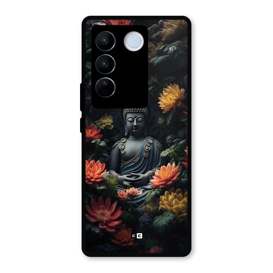 Buddha With Flower Metal Back Case for Vivo V27