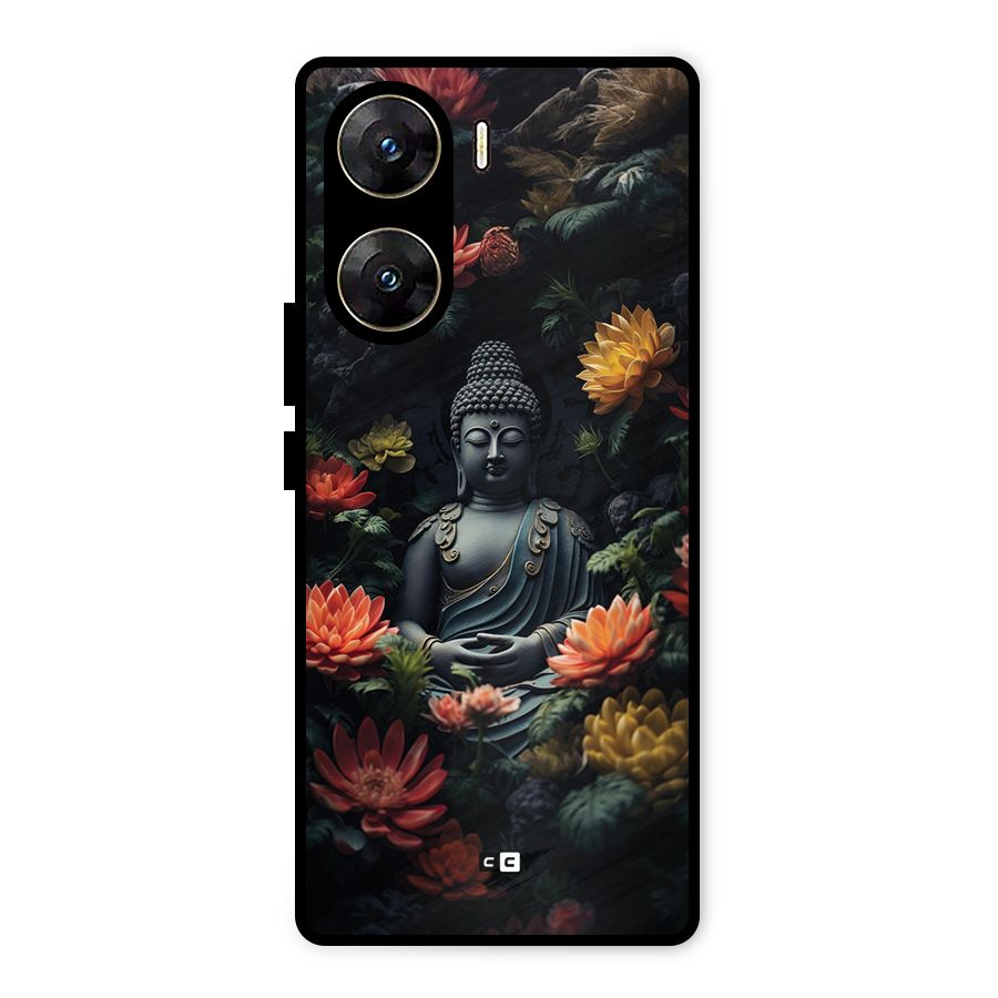 Buddha With Flower Metal Back Case for Vivo V29e