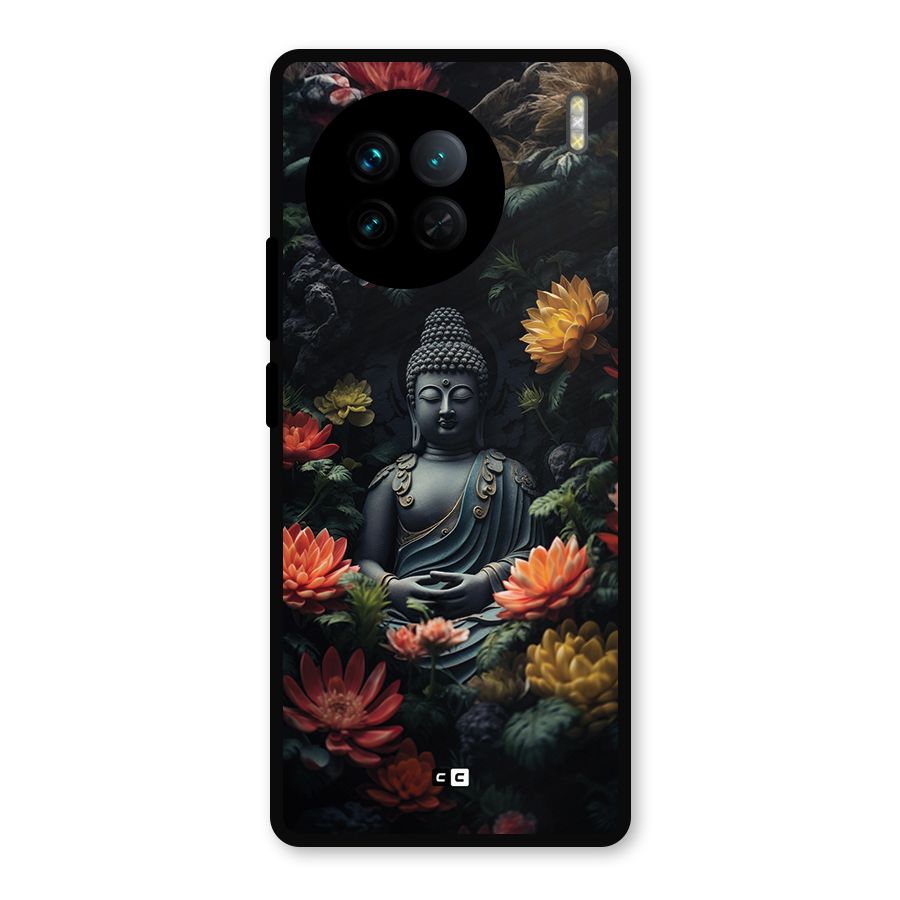 Buddha With Flower Metal Back Case for Vivo X90