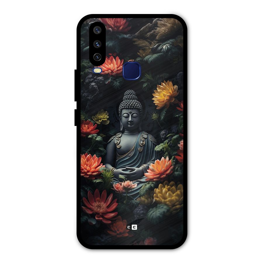Buddha With Flower Metal Back Case for Vivo Y12
