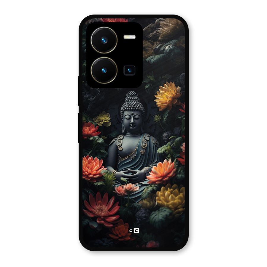 Buddha With Flower Metal Back Case for Vivo Y35