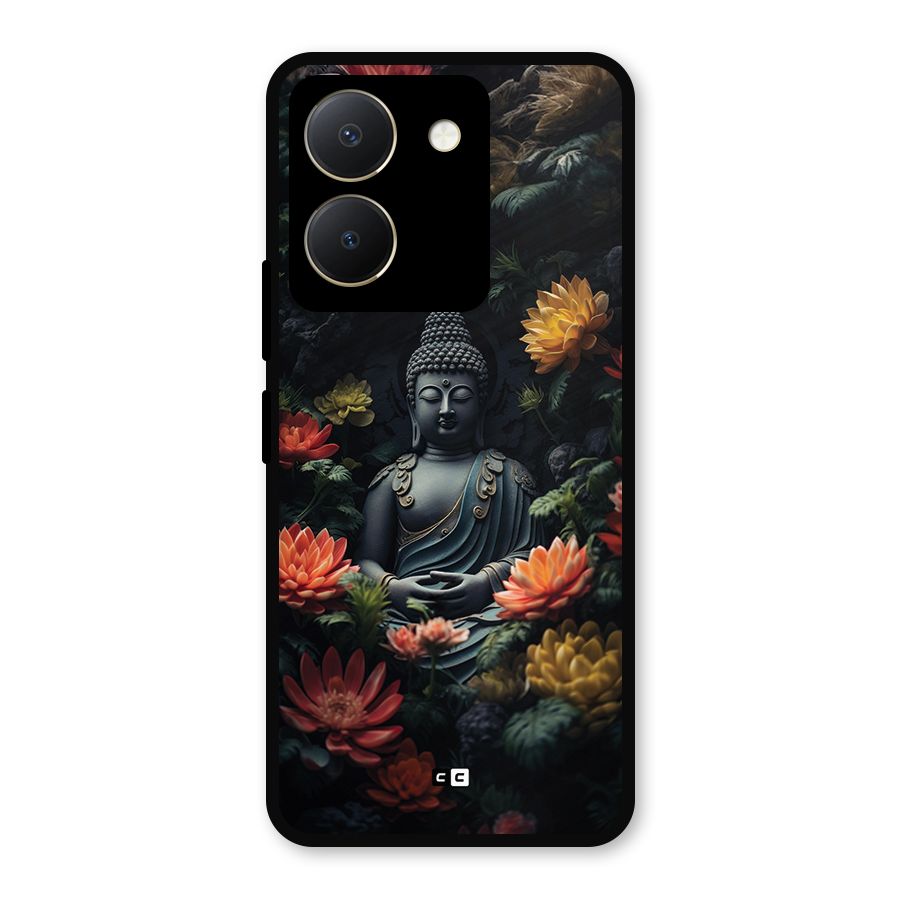 Buddha With Flower Metal Back Case for Vivo Y36