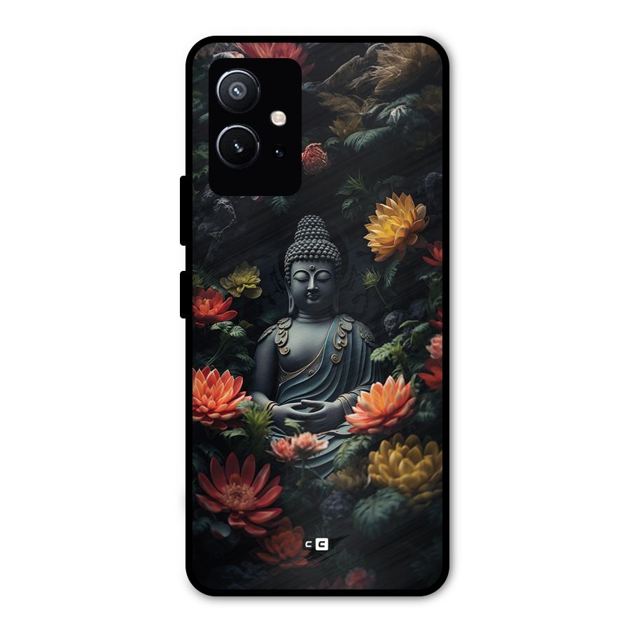 Buddha With Flower Metal Back Case for Vivo Y75 5G