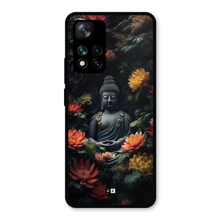 Buddha With Flower Metal Back Case for Xiaomi 11i Hypercharge 5G