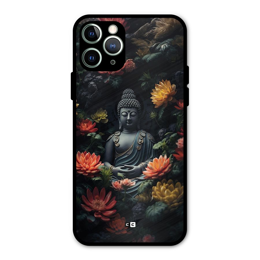 Buddha With Flower Metal Back Case for iPhone 11 Pro Max