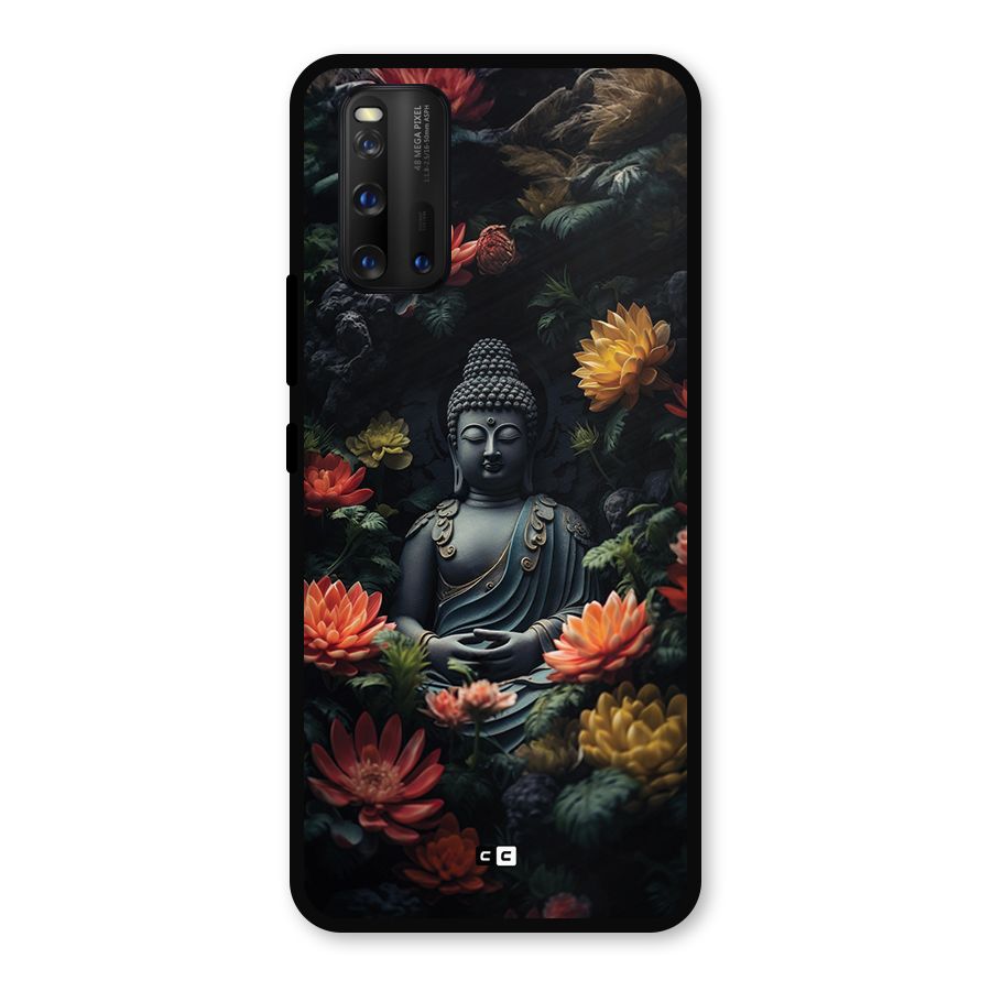 Buddha With Flower Metal Back Case for iQOO 3