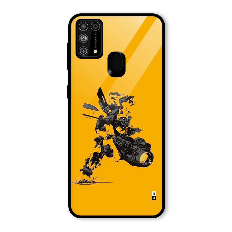 Bumblebee Glass Back Case for Galaxy F41