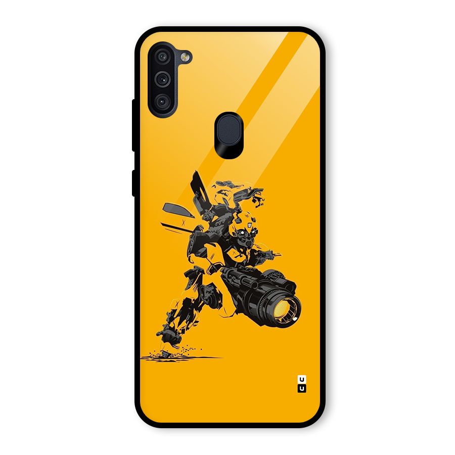 Bumblebee Glass Back Case for Galaxy M11