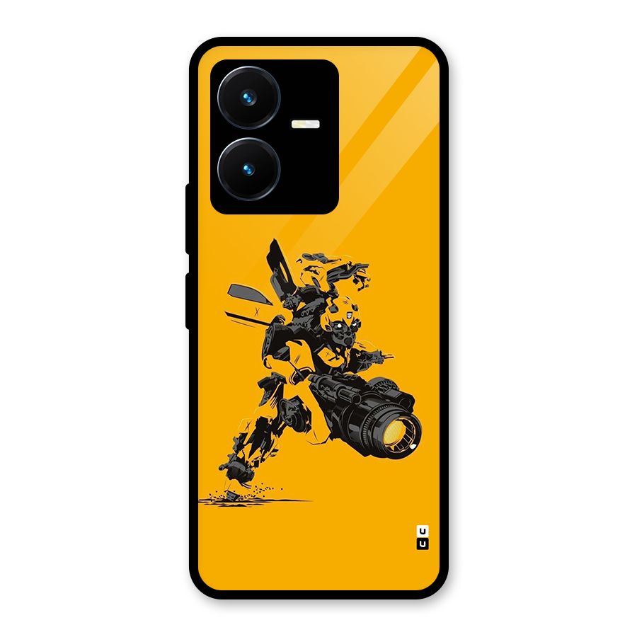 Bumblebee Glass Back Case for Vivo Y22s