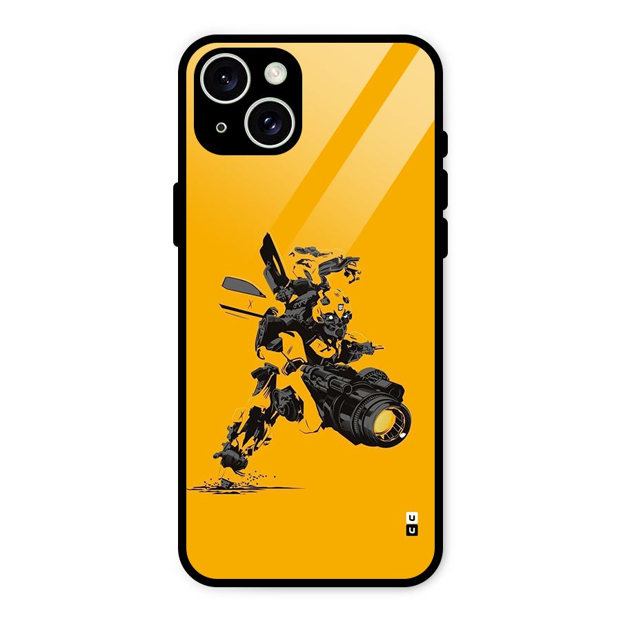 Bumblebee Glass Back Case for iPhone 15 Plus
