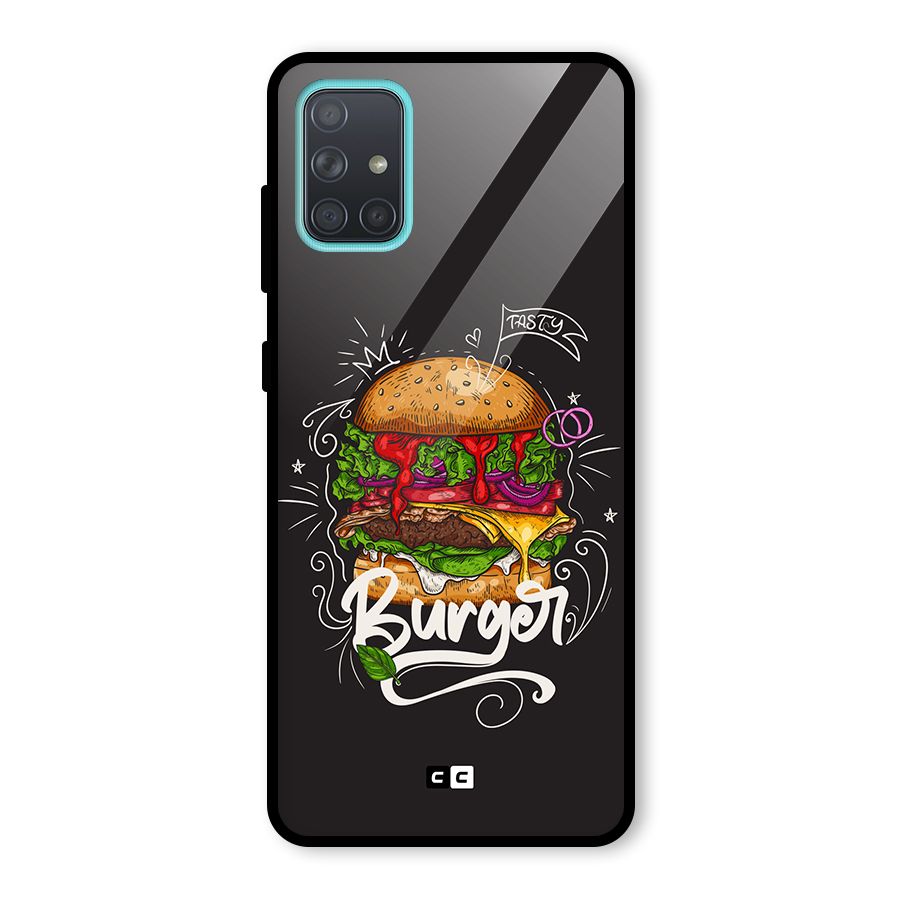 Burger Lover Glass Back Case for Galaxy A71