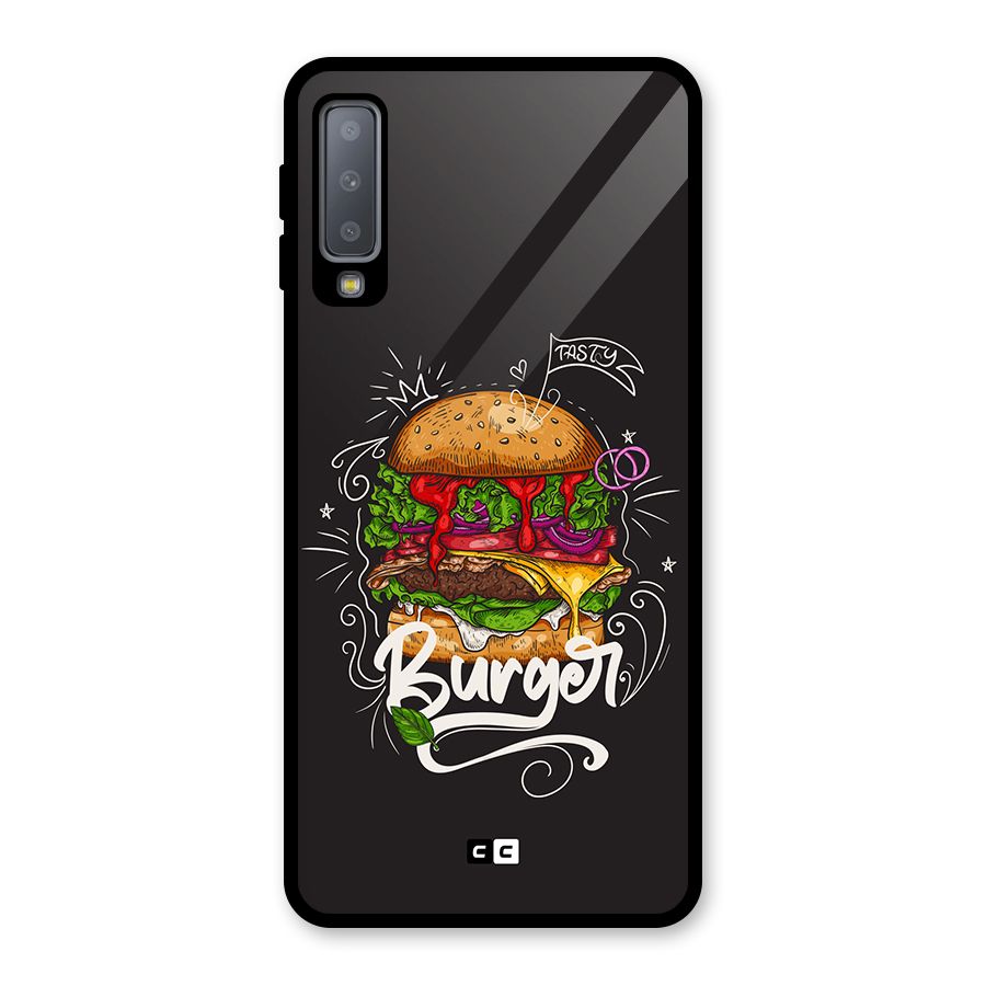 Burger Lover Glass Back Case for Galaxy A7 (2018)