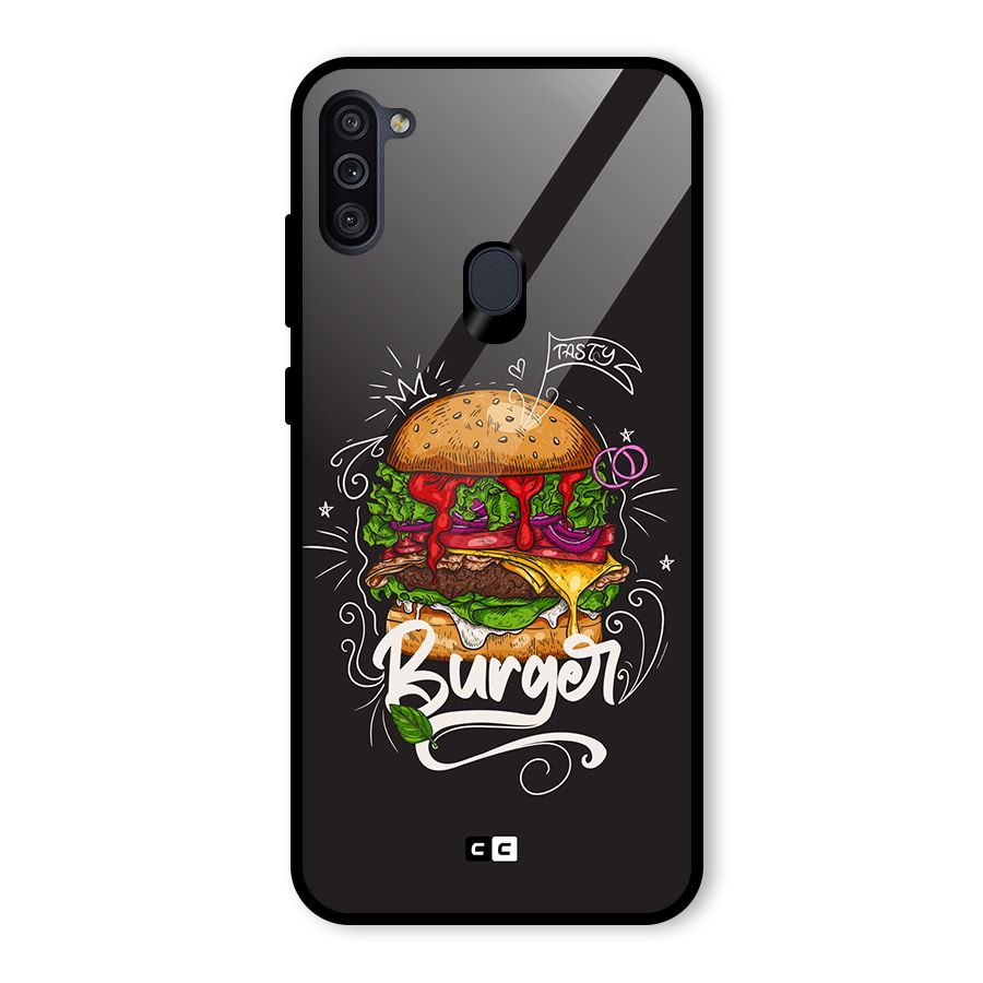 Burger Lover Glass Back Case for Galaxy M11