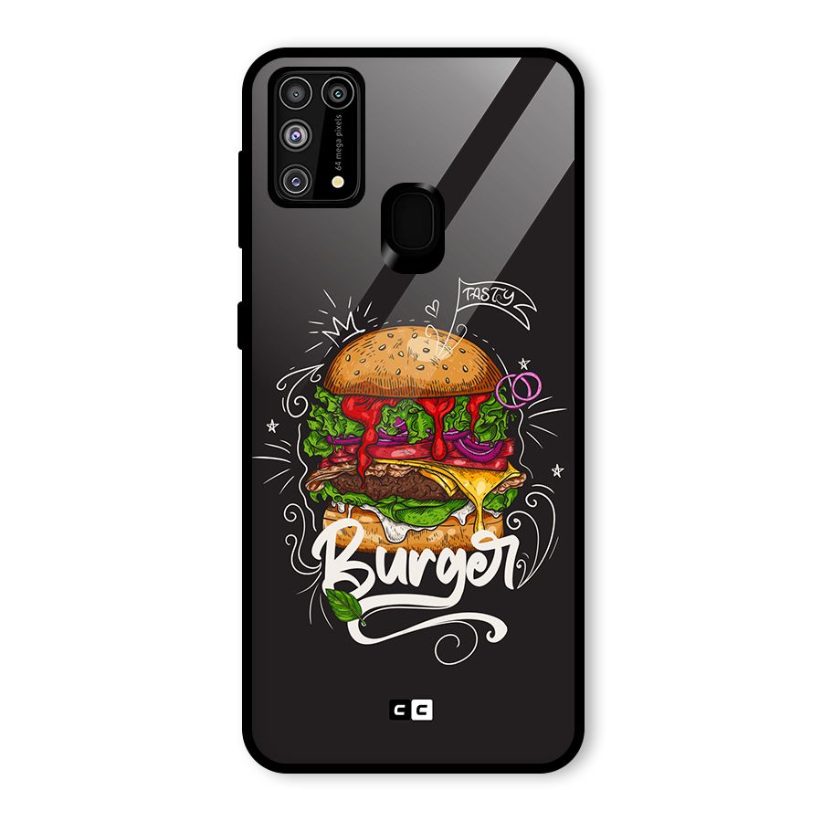 Burger Lover Glass Back Case for Galaxy M31