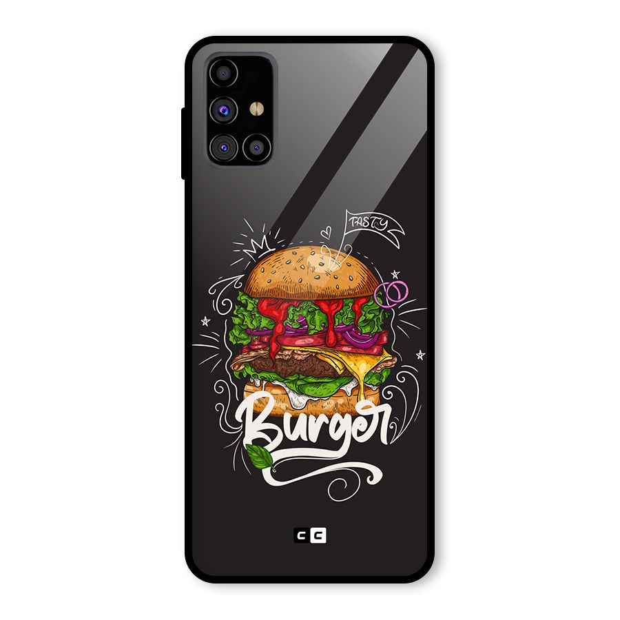 Burger Lover Glass Back Case for Galaxy M31s