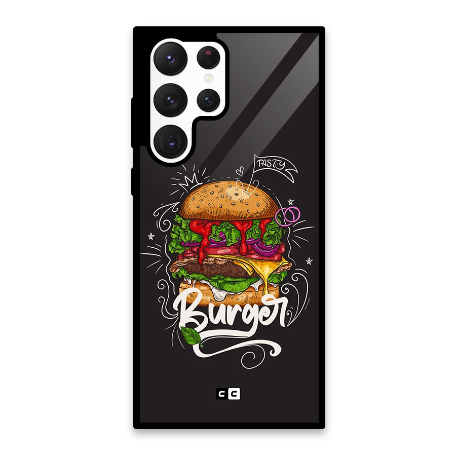 Burger Lover Glass Back Case for Galaxy S22 Ultra 5G