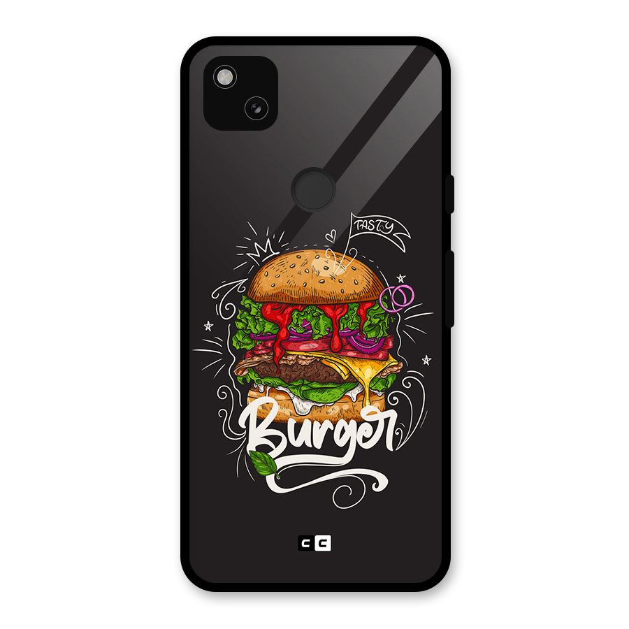 Burger Lover Glass Back Case for Google Pixel 4a