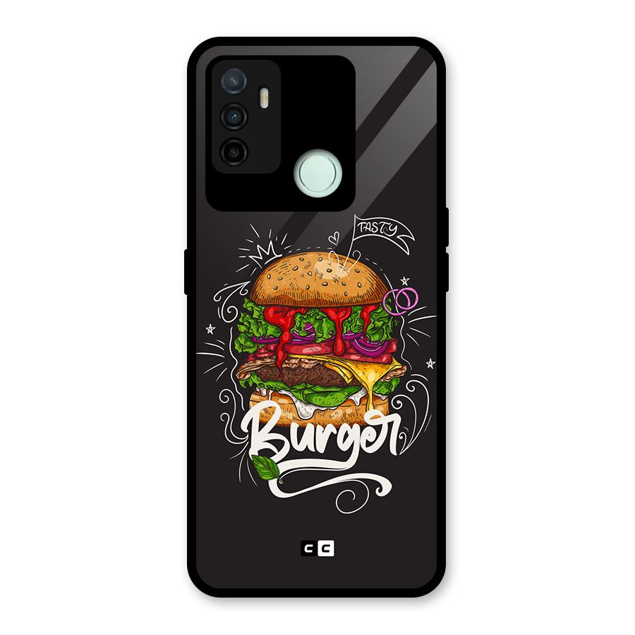 Burger Lover Glass Back Case for Oppo A53