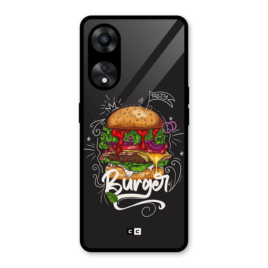 Burger Lover Glass Back Case for Oppo A78