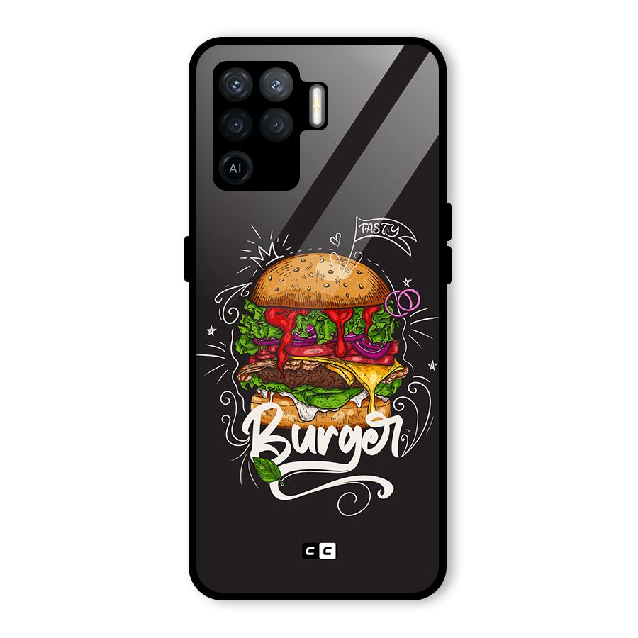 Burger Lover Glass Back Case for Oppo F19 Pro