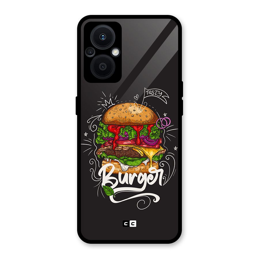 Burger Lover Glass Back Case for Oppo F21s Pro 5G