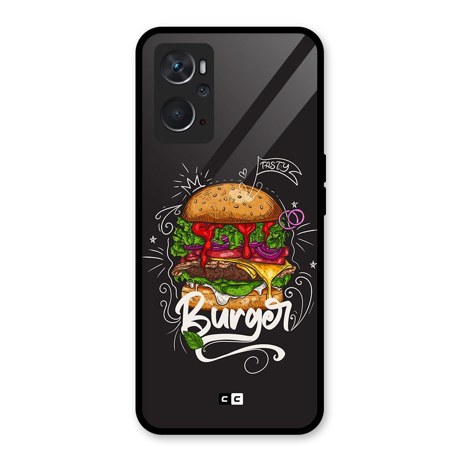 Burger Lover Glass Back Case for Oppo K10 4G