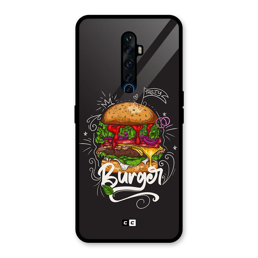 Burger Lover Glass Back Case for Oppo Reno2 F