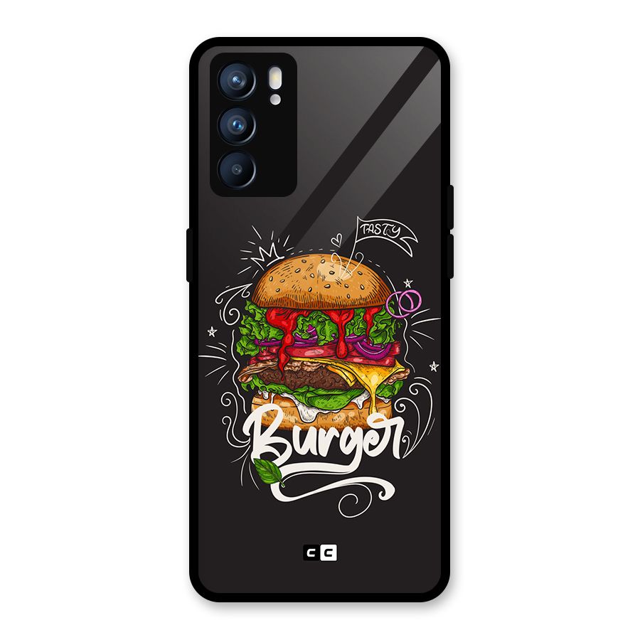 Burger Lover Glass Back Case for Oppo Reno6 5G