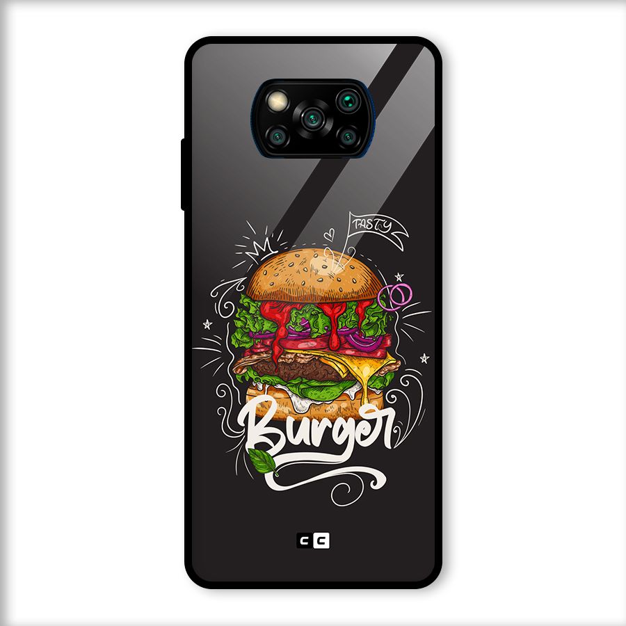 Burger Lover Glass Back Case for Poco X3